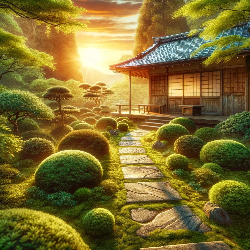 Japanese Tea Garden Serenity Canvas