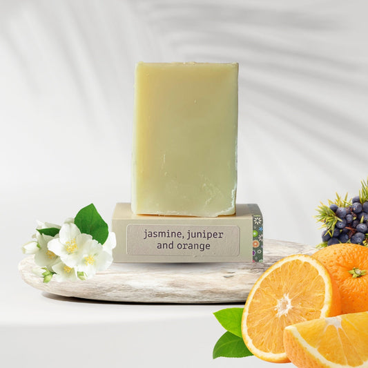 Jasmine, Juniper and Orange Bar - Uplifting Soap and Solid Shampoo