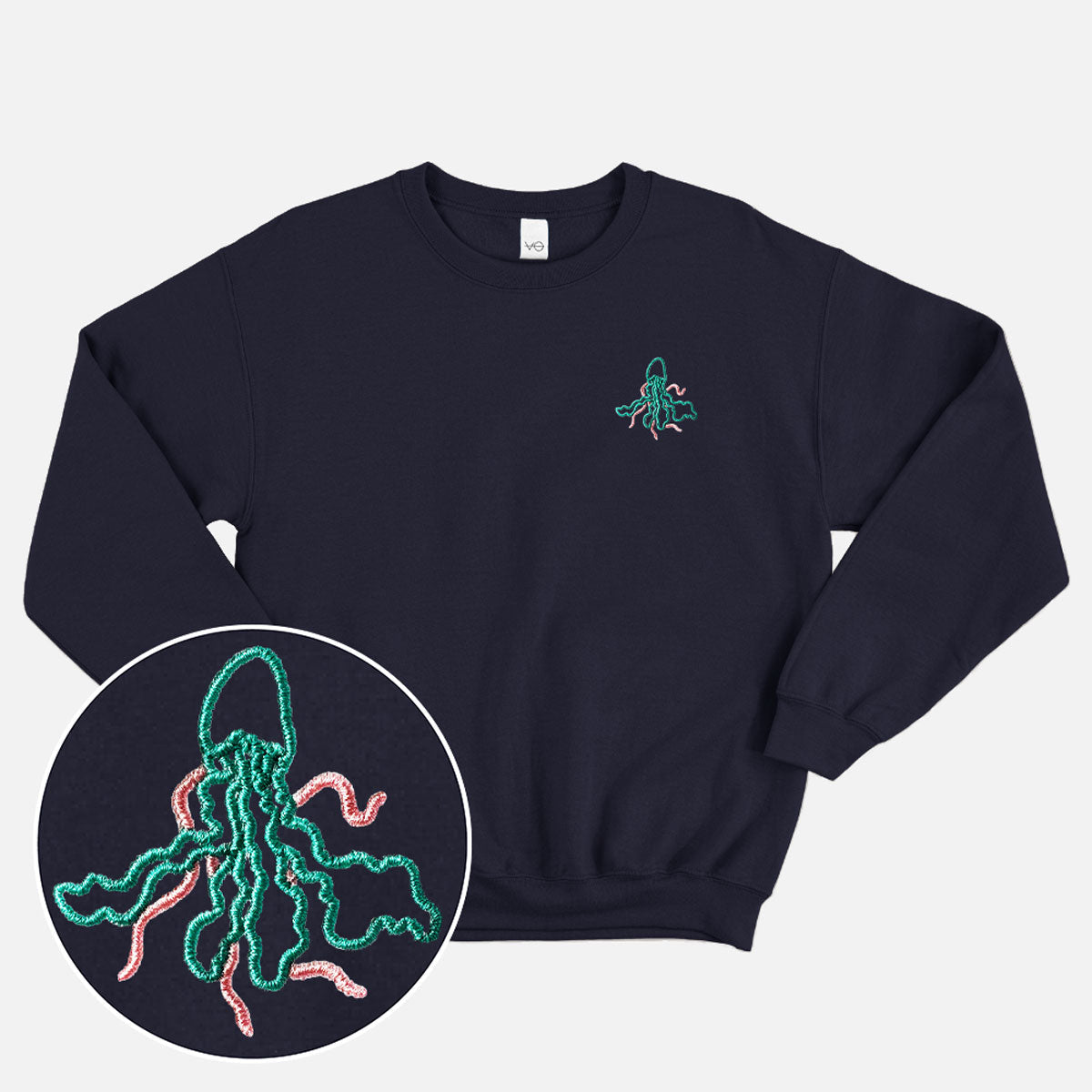 Jellyfish Embroidered Sweatshirt (Unisex)