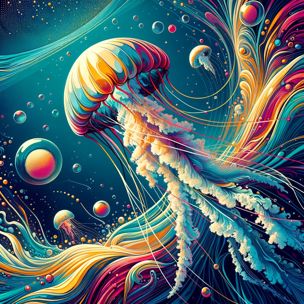 Jellyfish Pop Fusion Canvas