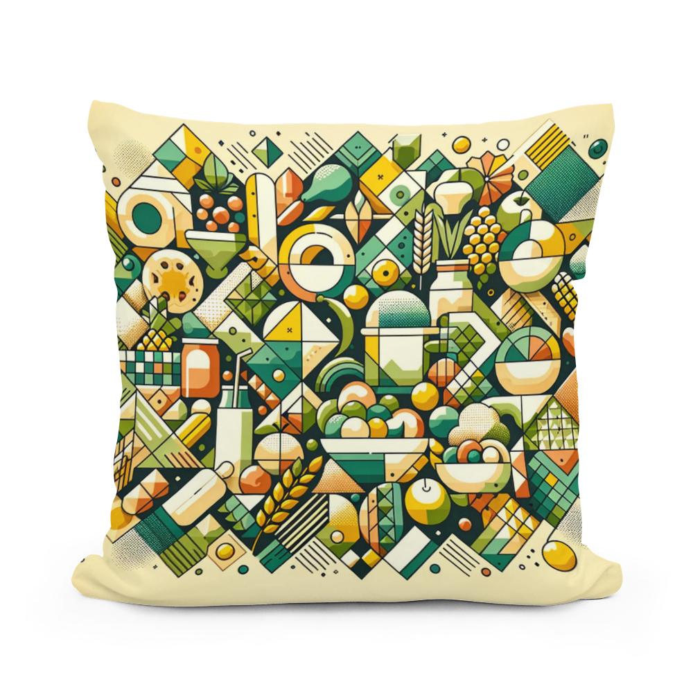 Culinary Mosaic Cotton Cushion
