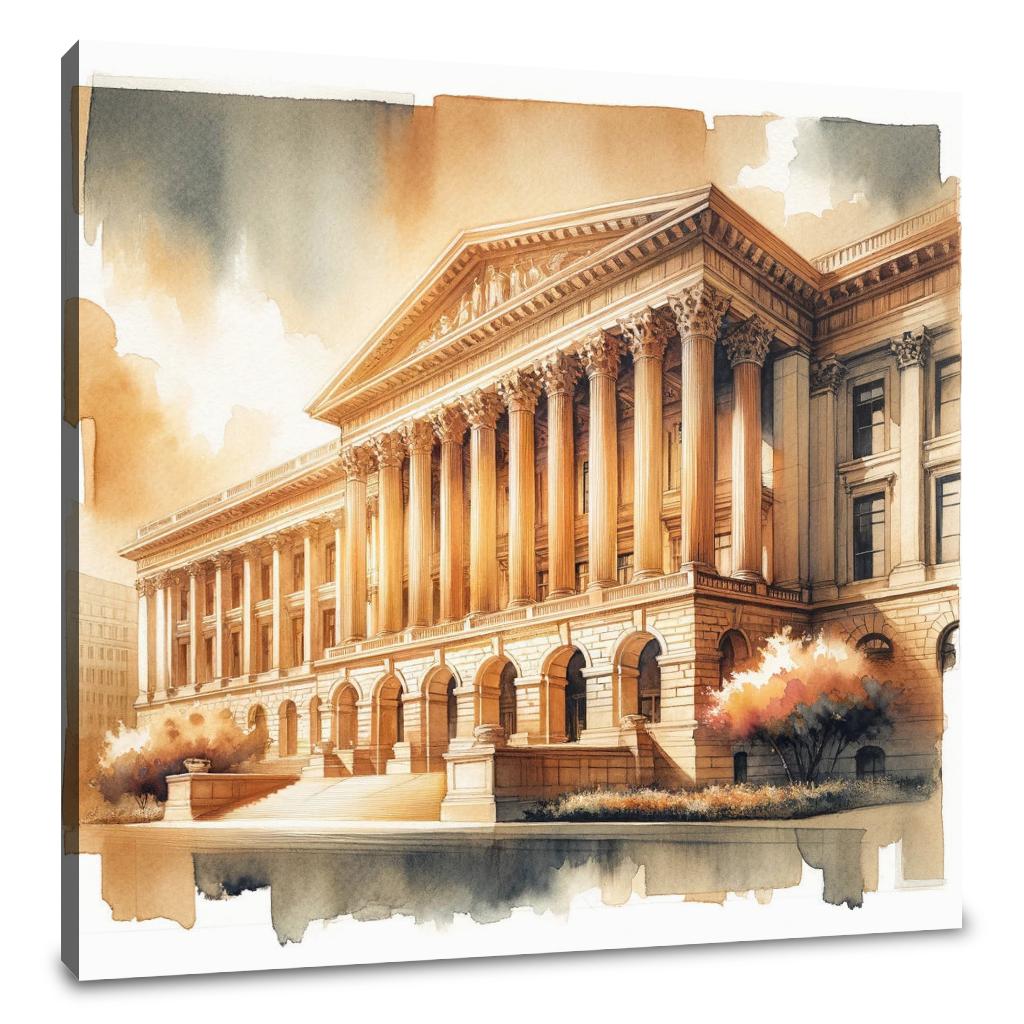 Courthouse of Tradition Canvas