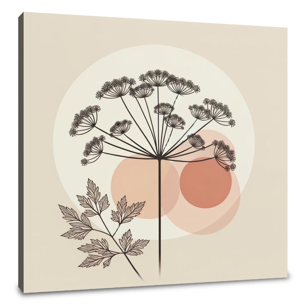 Elegance in Silhouette: Anthriscus Canvas