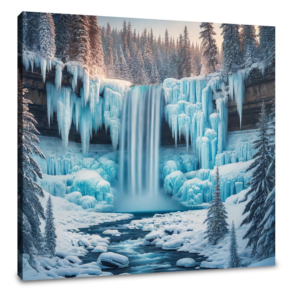 Frozen Waterfall Canvas