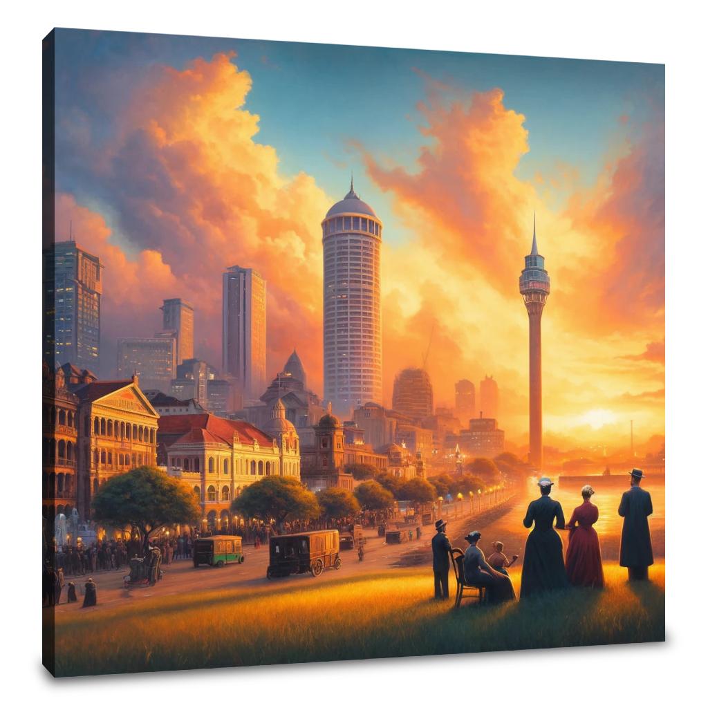 Sunset in Colombo Canvas