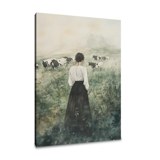 Grazing Cows Canvas
