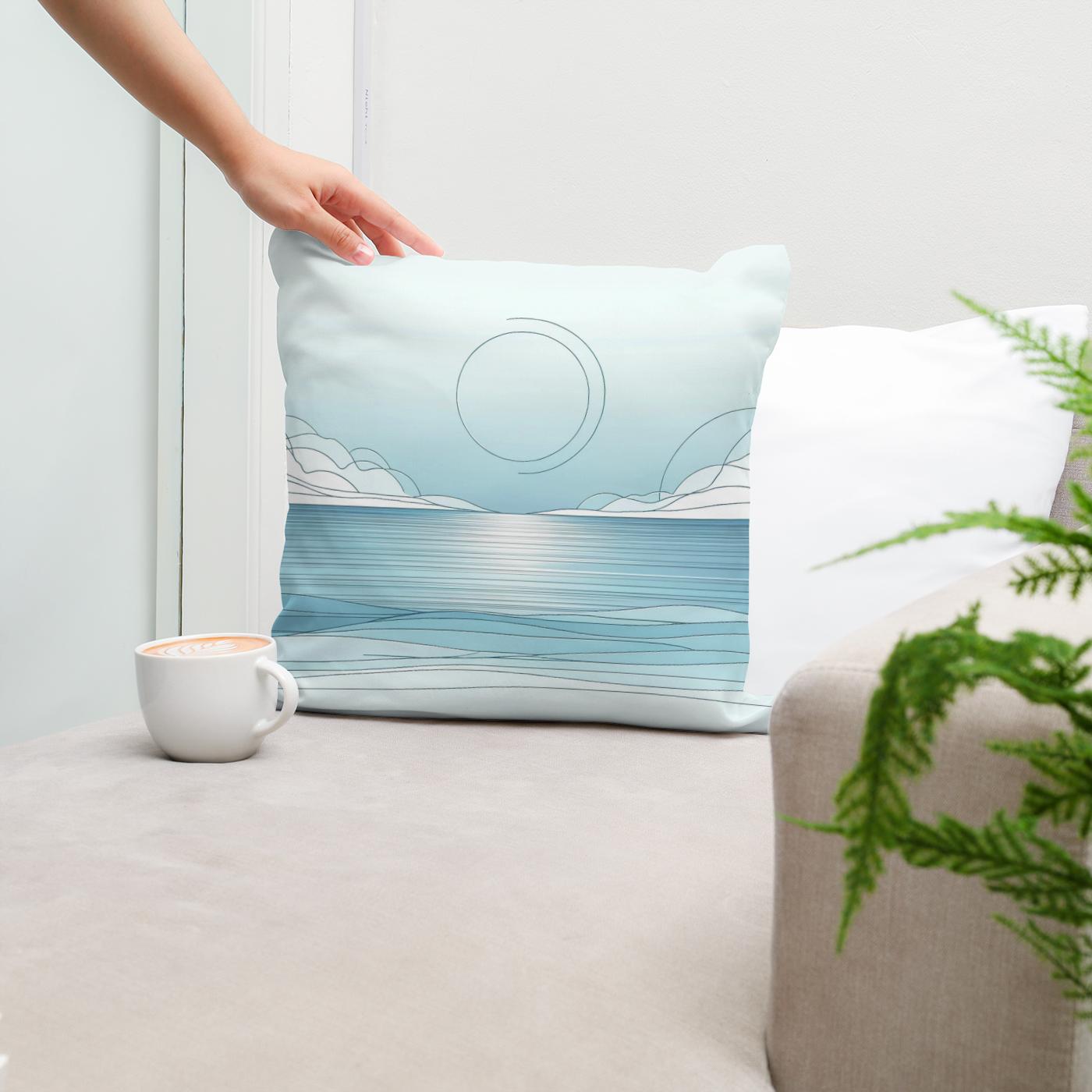 Ocean's Calm Cotton Cushion