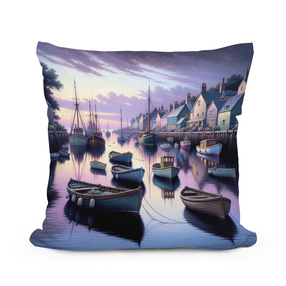 Twilight Harbor Cotton Cushion