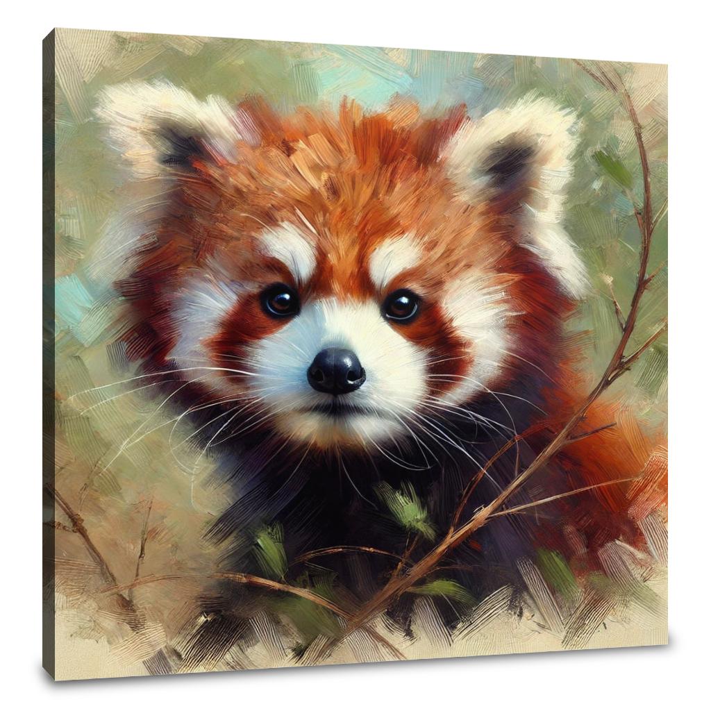 Impressionist Red Panda Canvas