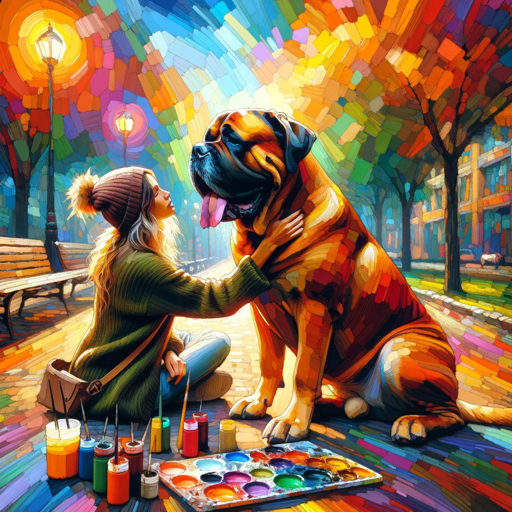 Joyful Bond Bullmastiff Canvas