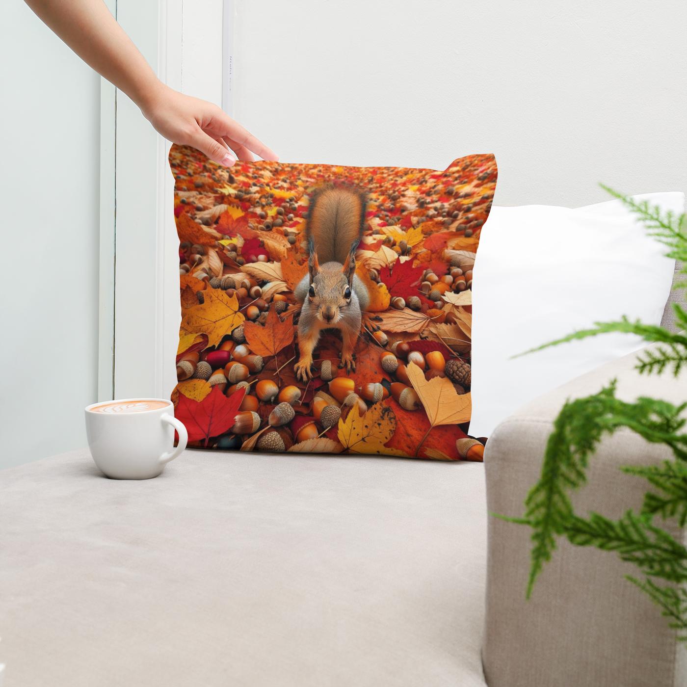 Autumn Forager Cotton Cushion