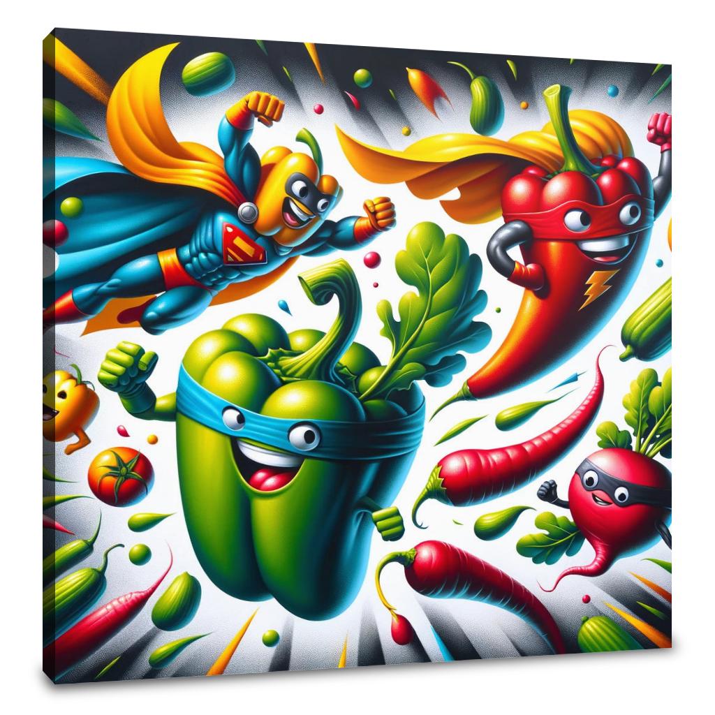 Veggie Villains and Heroes Canvas