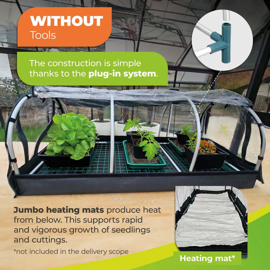 PROPAGATOR XXL “JUMBO” WITH HEATING MAT & DIGITAL-THERMOSTAT