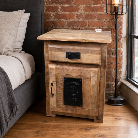 Jupiter Iron Works Furniture Industrial Bedside Cabinet