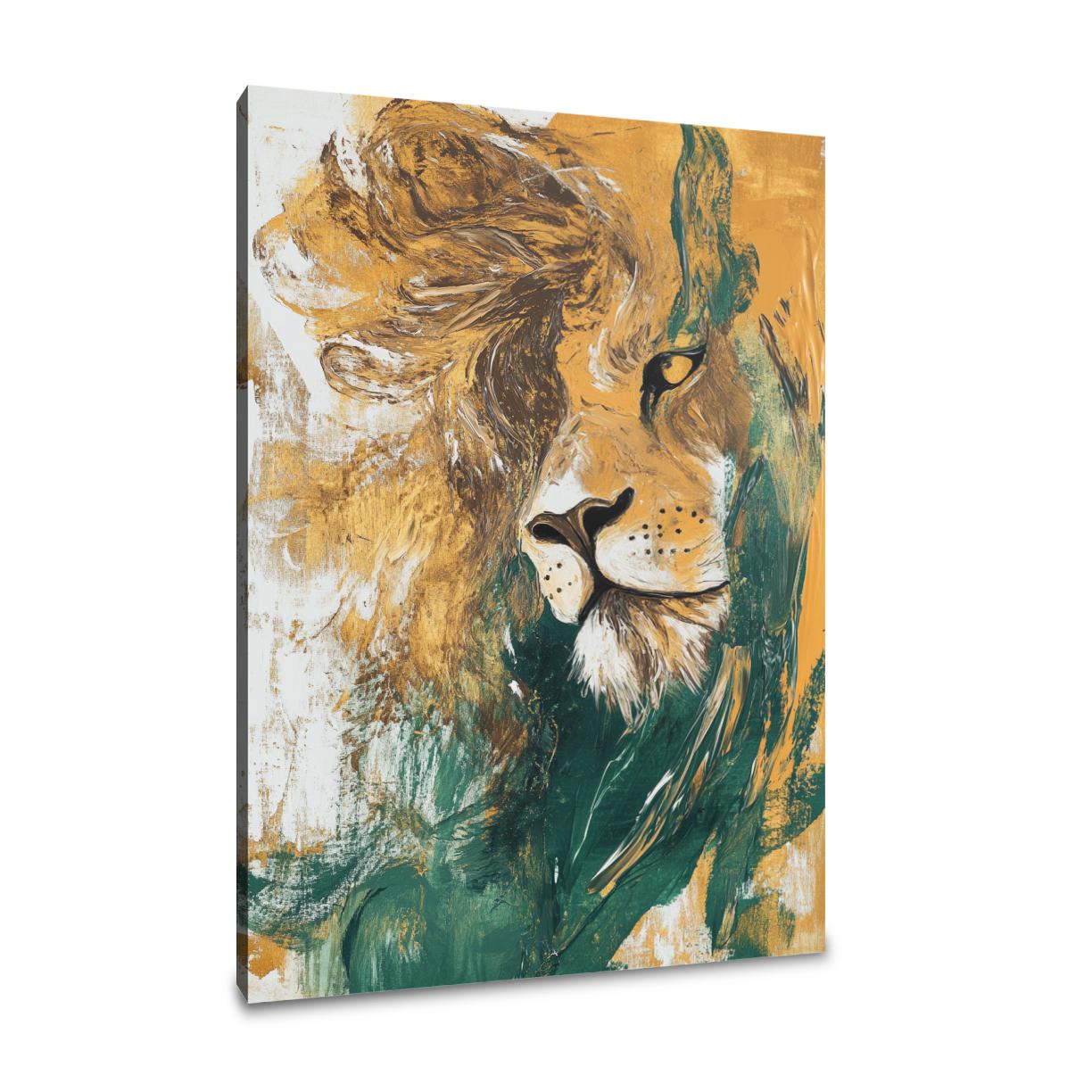 Majestic Lion Abstract Canvas
