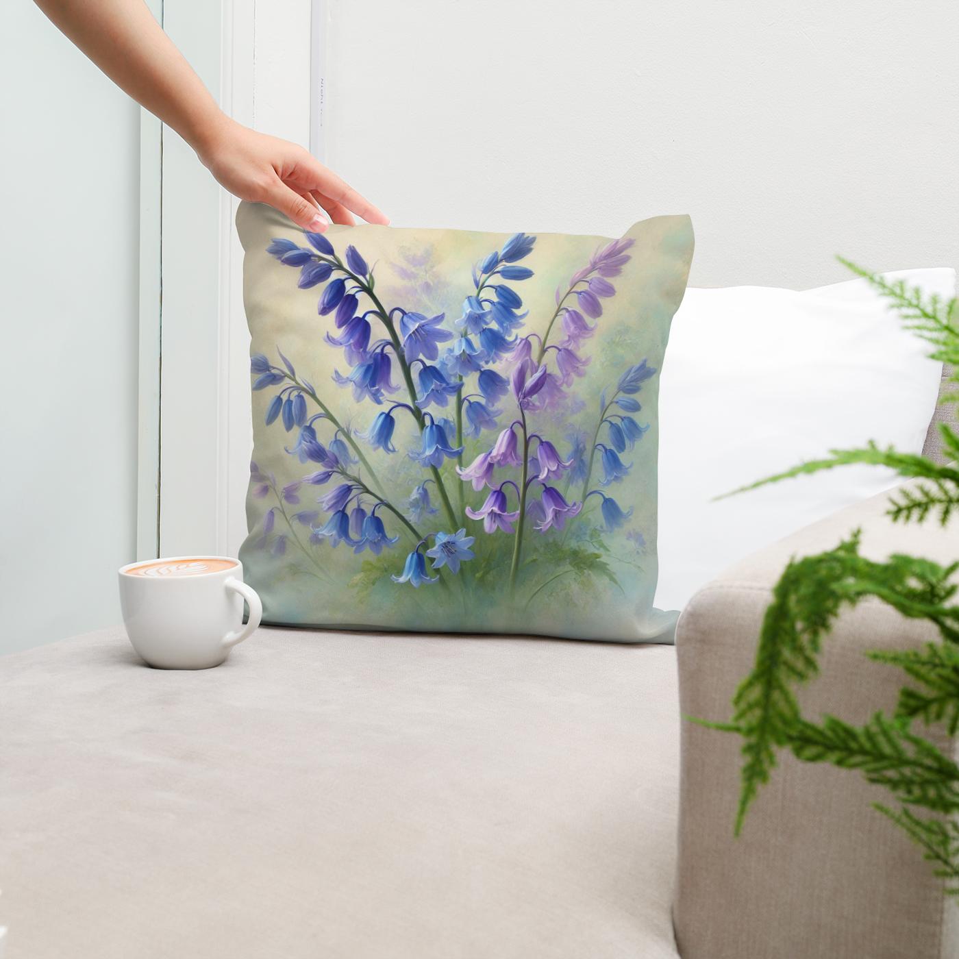 Whispering Bluebells Cotton Cushion