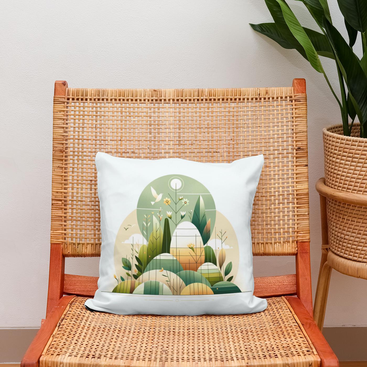 Easter Minimalist Harmony Cotton Cushion