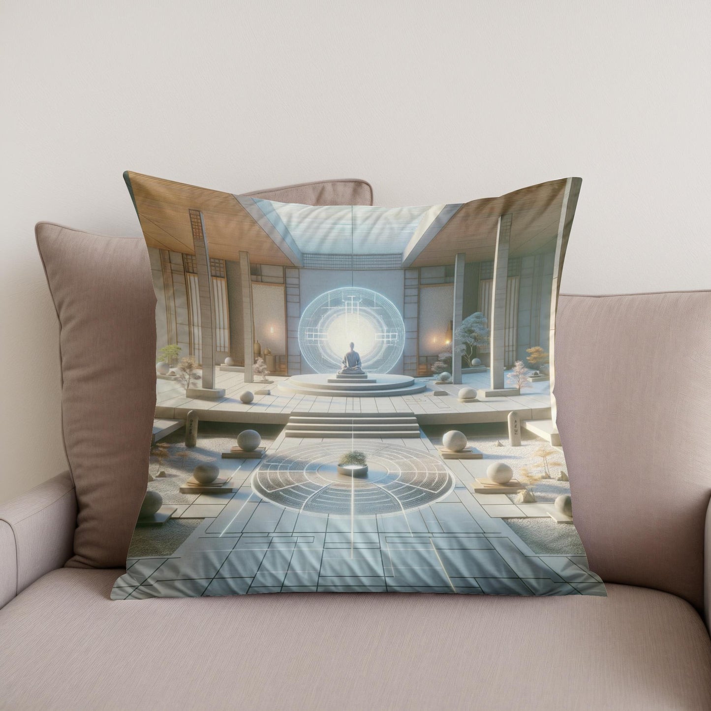 Serene Digital Zen Cotton Cushion