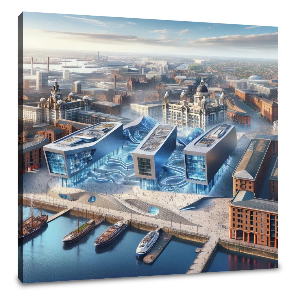 Panoramic Liverpool Canvas