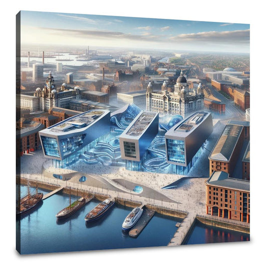 Panoramic Liverpool Canvas