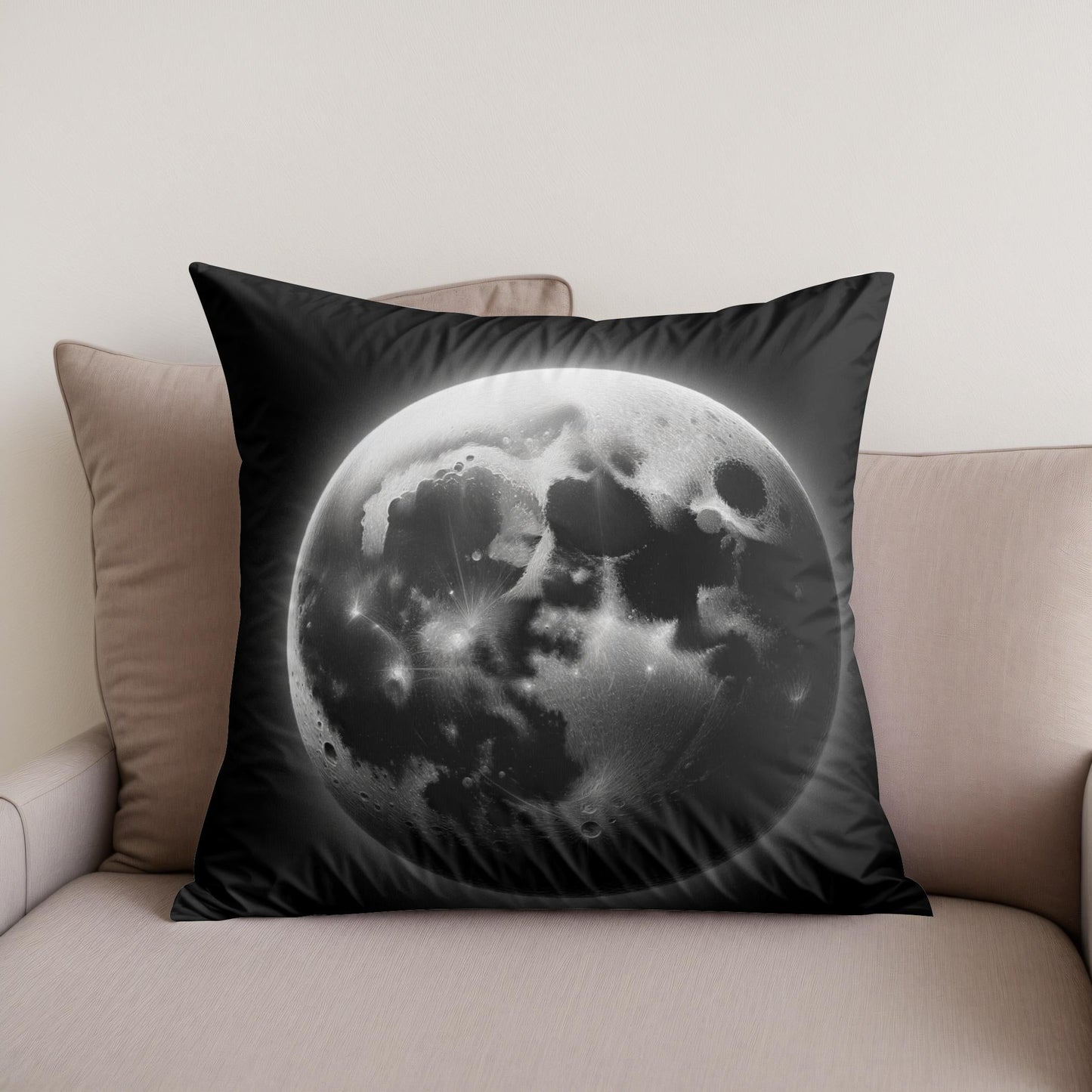 Craters of Lunar Secrets Cotton Cushion