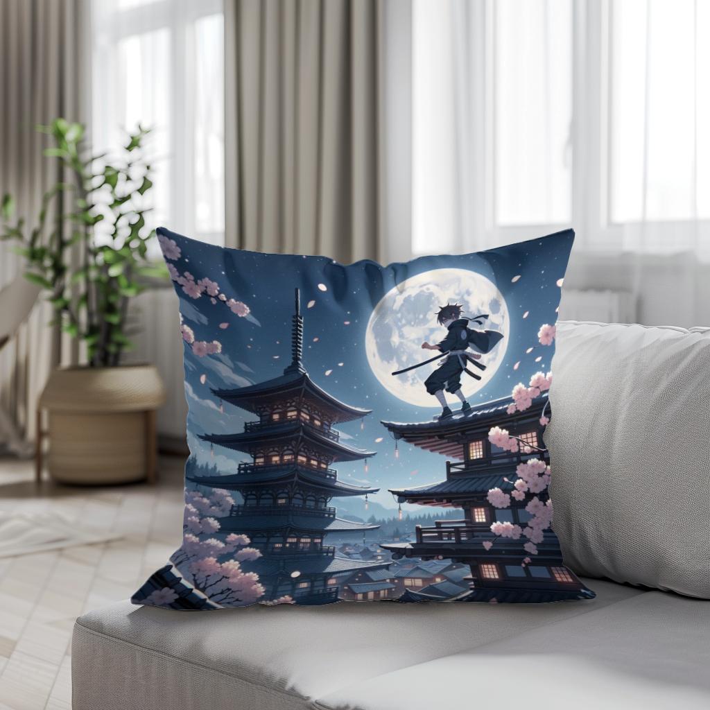 Moonlit Ninja Cotton Cushion