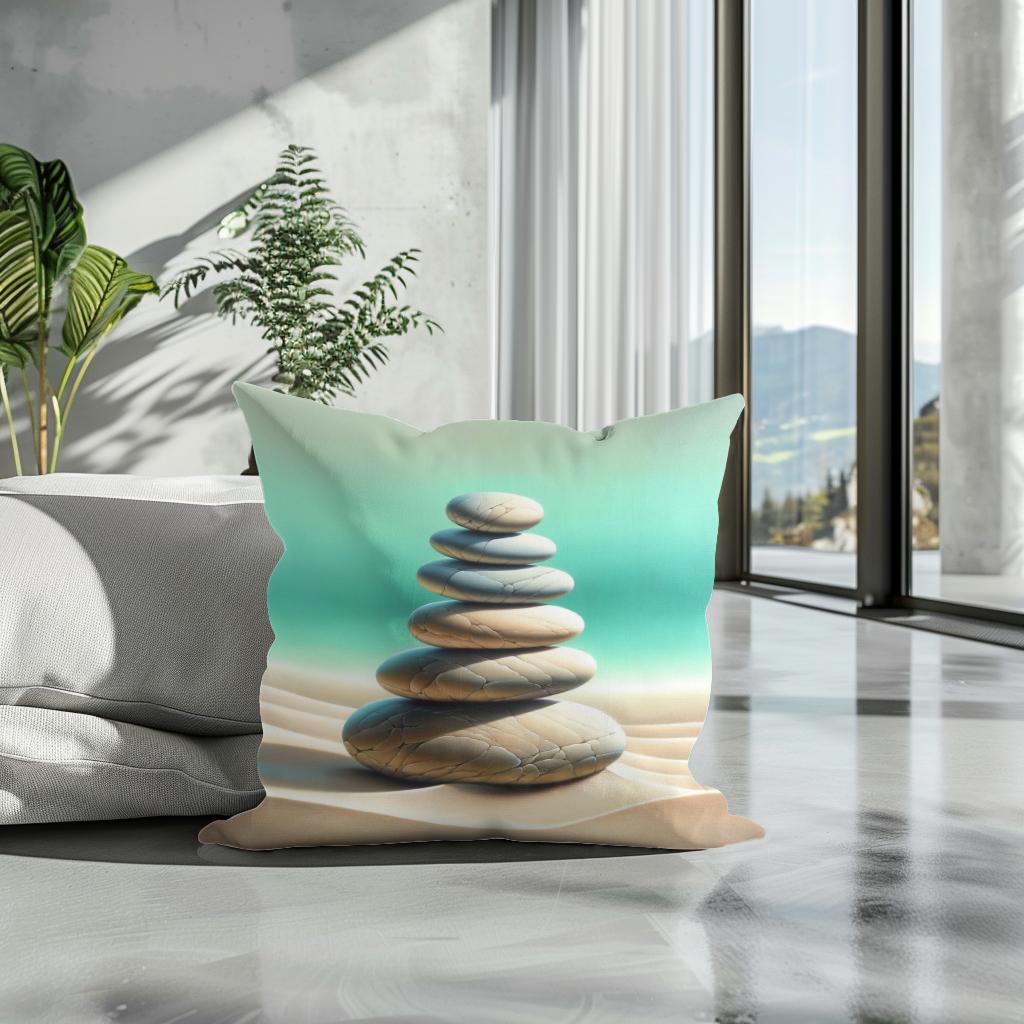 Zen Stone Array Cotton Cushion
