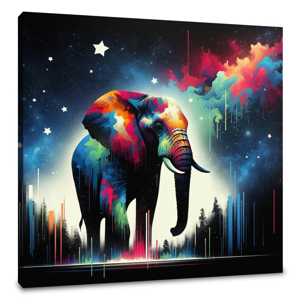 Elephant Twilight: Contemporary Splendour Canvas