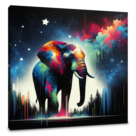 Elephant Twilight: Contemporary Splendour Canvas