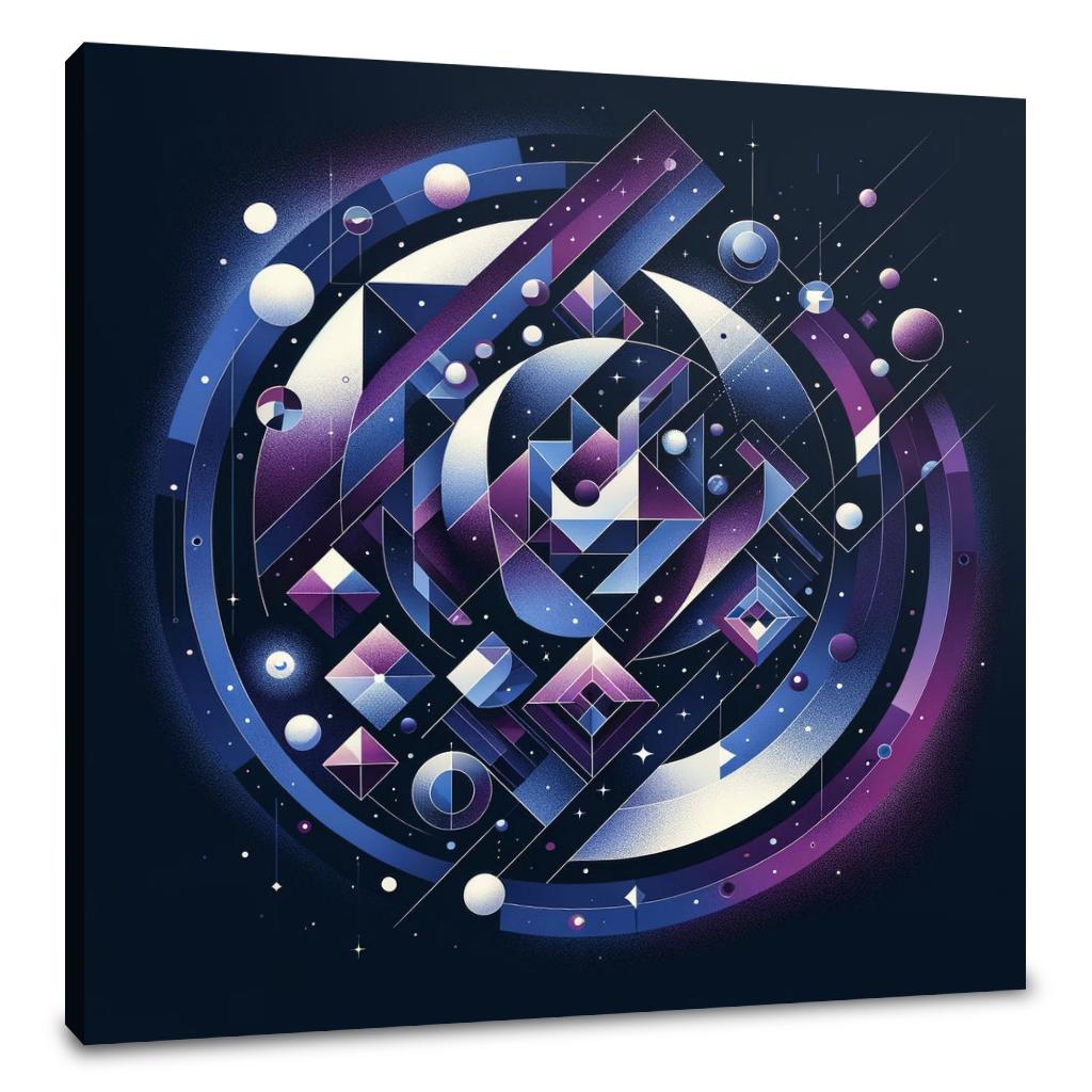 Cosmic Dance in Geometry Canvas