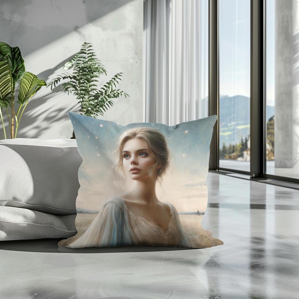 Celestial Grace Cotton Cushion