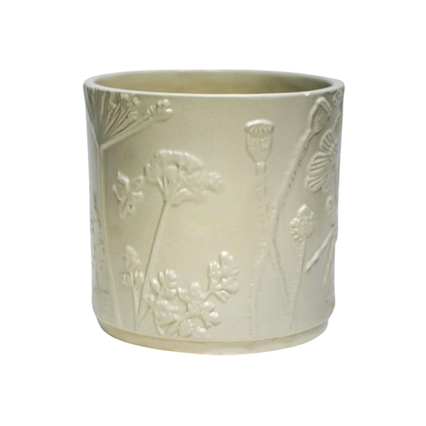 TheFoalyard Ivyline Kew Royal Botanic Gardens Stoneware Meadow Planter Ivory & Olive