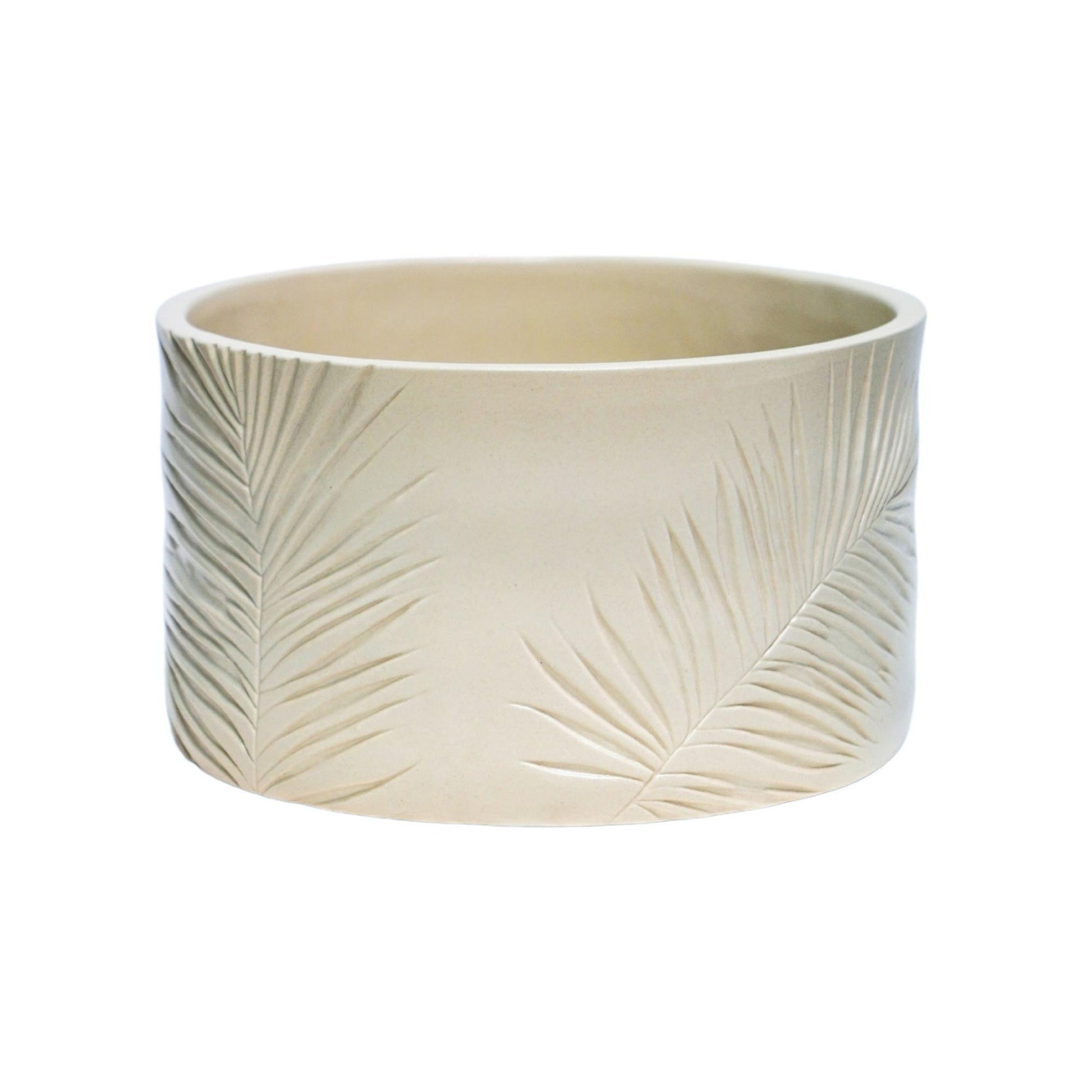 TheFoalyard Ivyline Kew Royal Botanic Gardens Stoneware Sago Palm Bowl Ivory