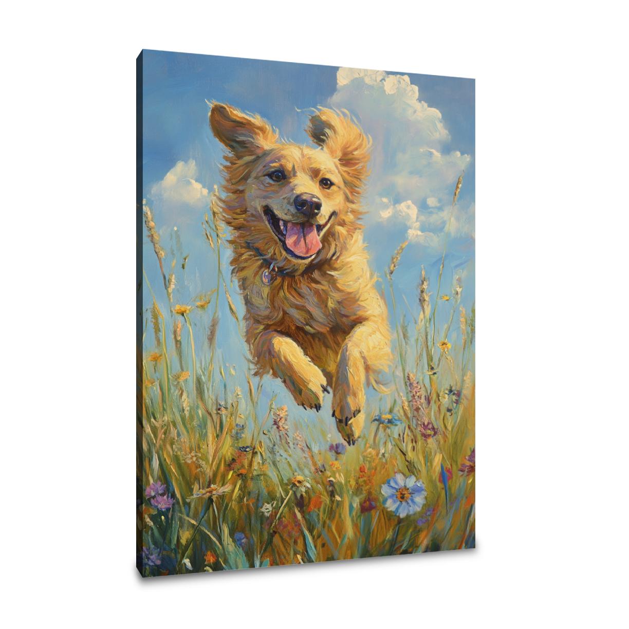 Wagging Tail Joy Canvas
