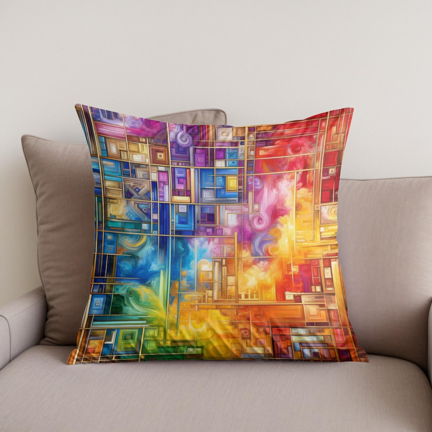 Harmony in Chaos Cotton Cushion