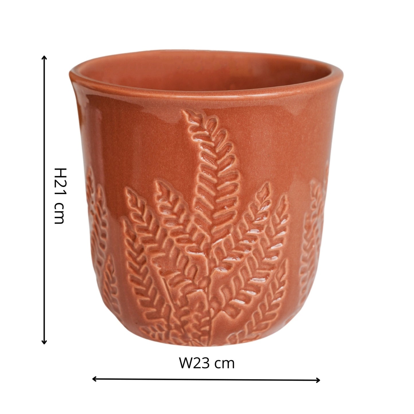 TheFoalyard Ivyline Kew Royal Botanic Gardens Embossed Fern Rust Planter