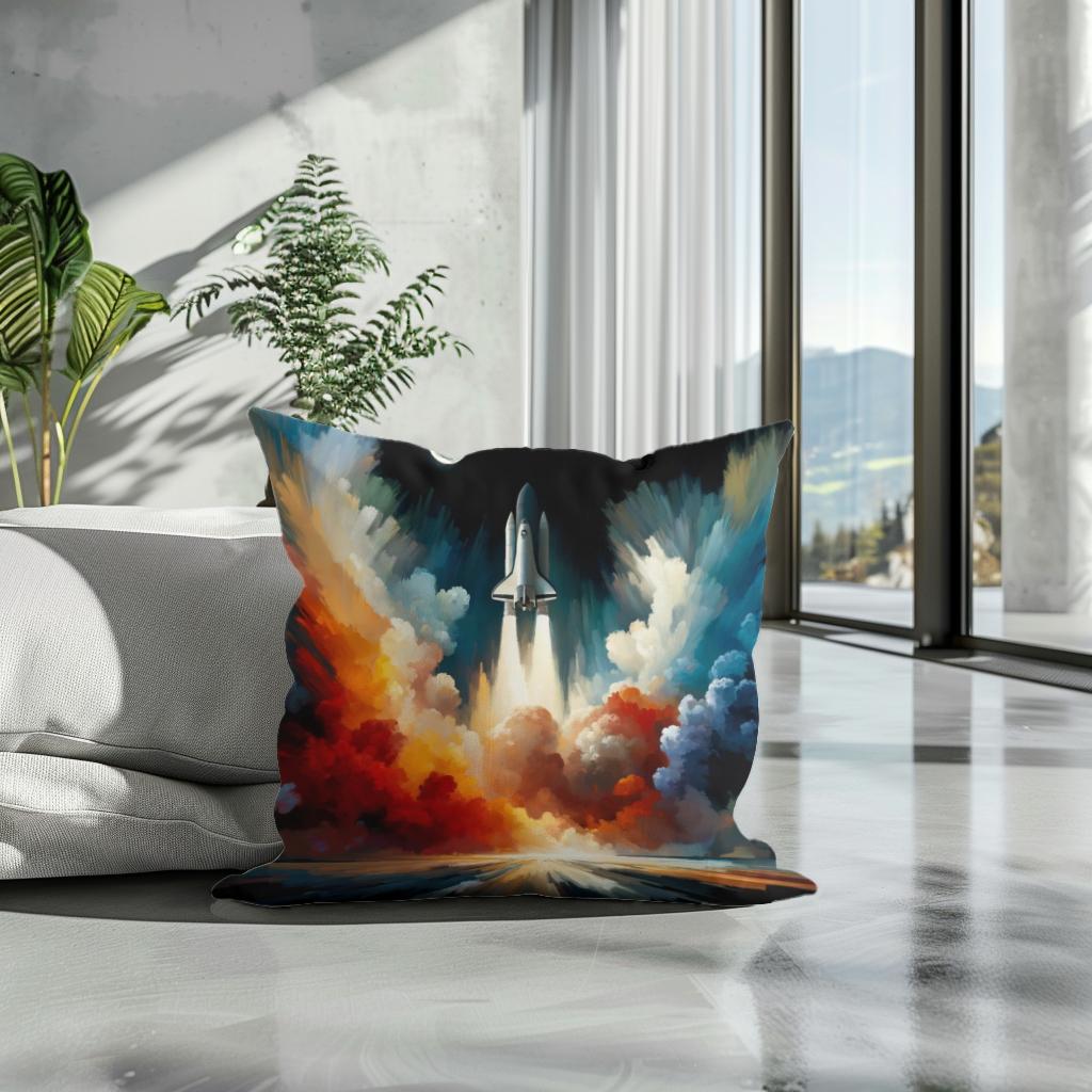 Cosmic Ascent Cotton Cushion