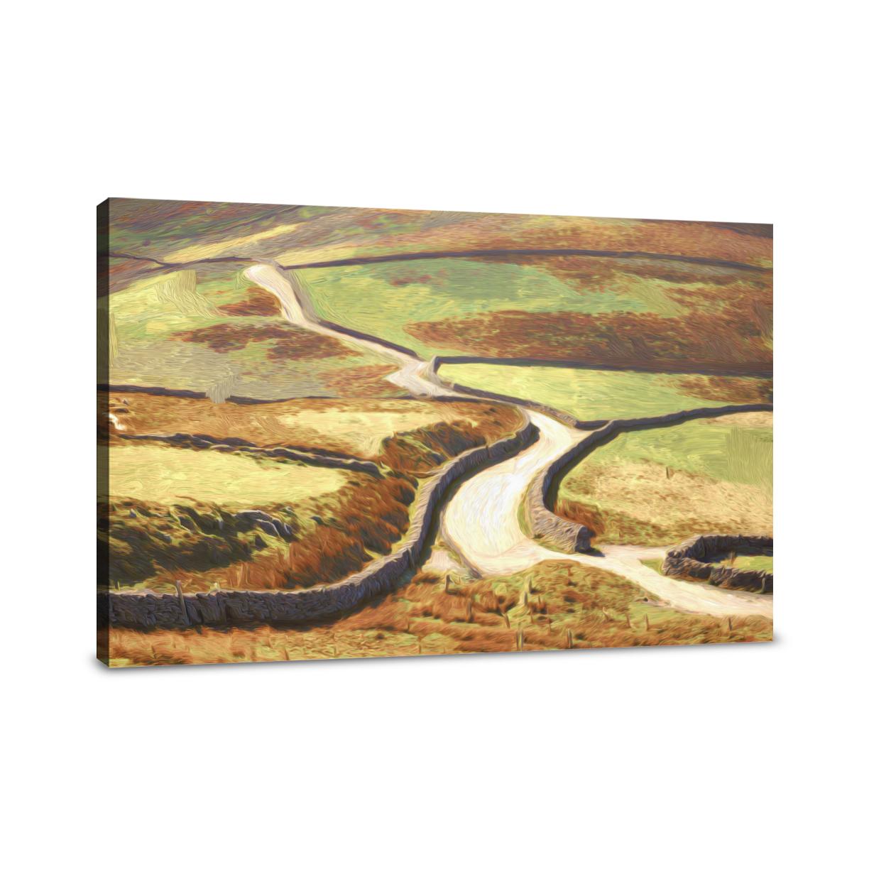 Winding Road Fields Canvas
