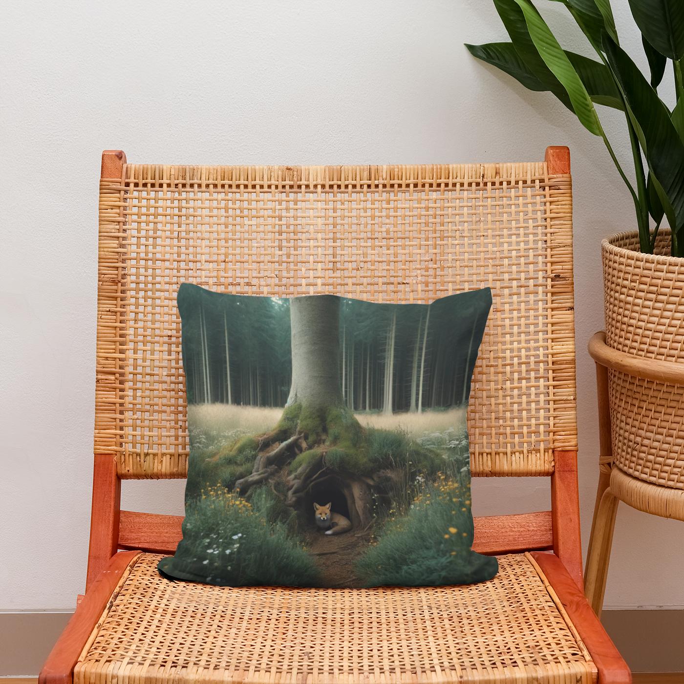 Hidden Fox Den Cotton Cushion