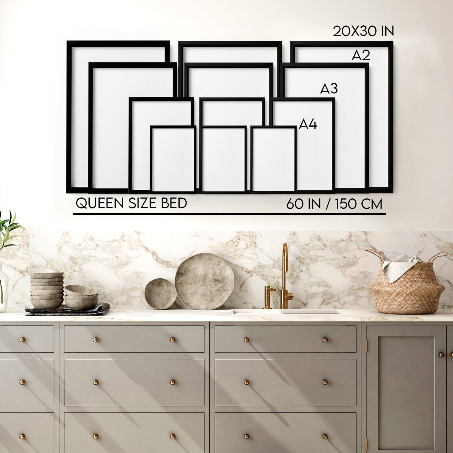 Kitchen Modern Wall Decor | Set of 3 Italian Lifestyle Wall art Prints