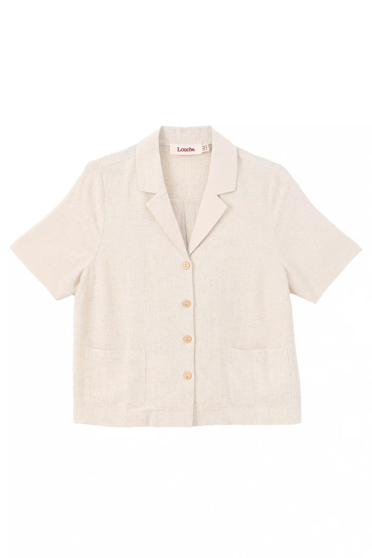 Kit Linen Mix 2 Pocket Short Sleeve Resort Shirt - Natural