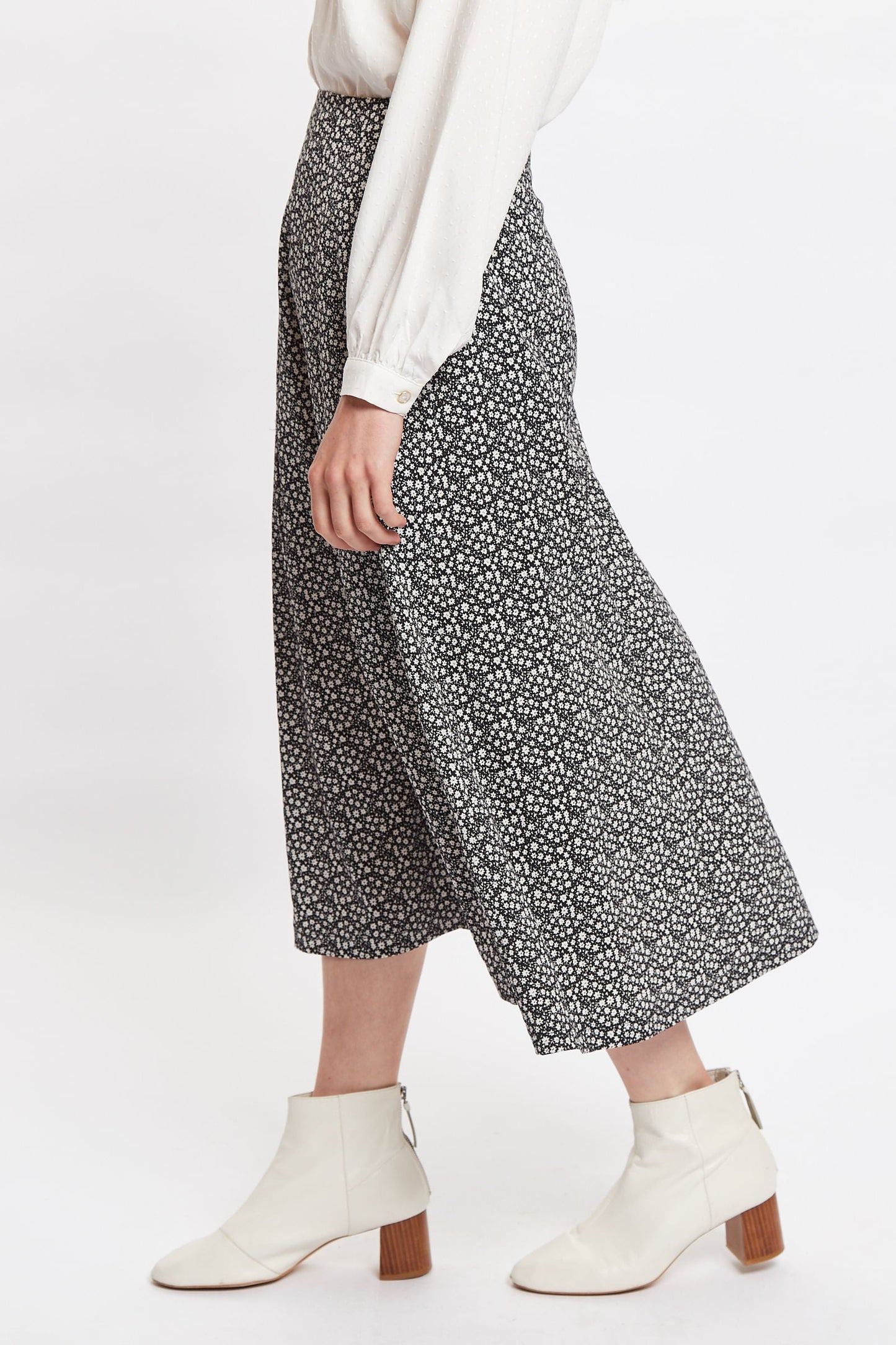 Louche Kiyo Candy Bud Print Midi Skirt