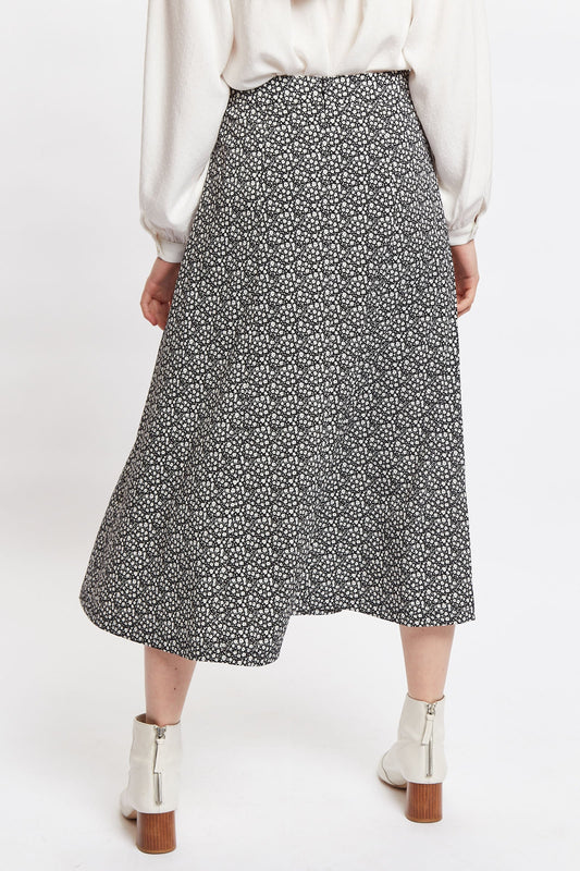 Louche Kiyo Candy Bud Print Midi Skirt