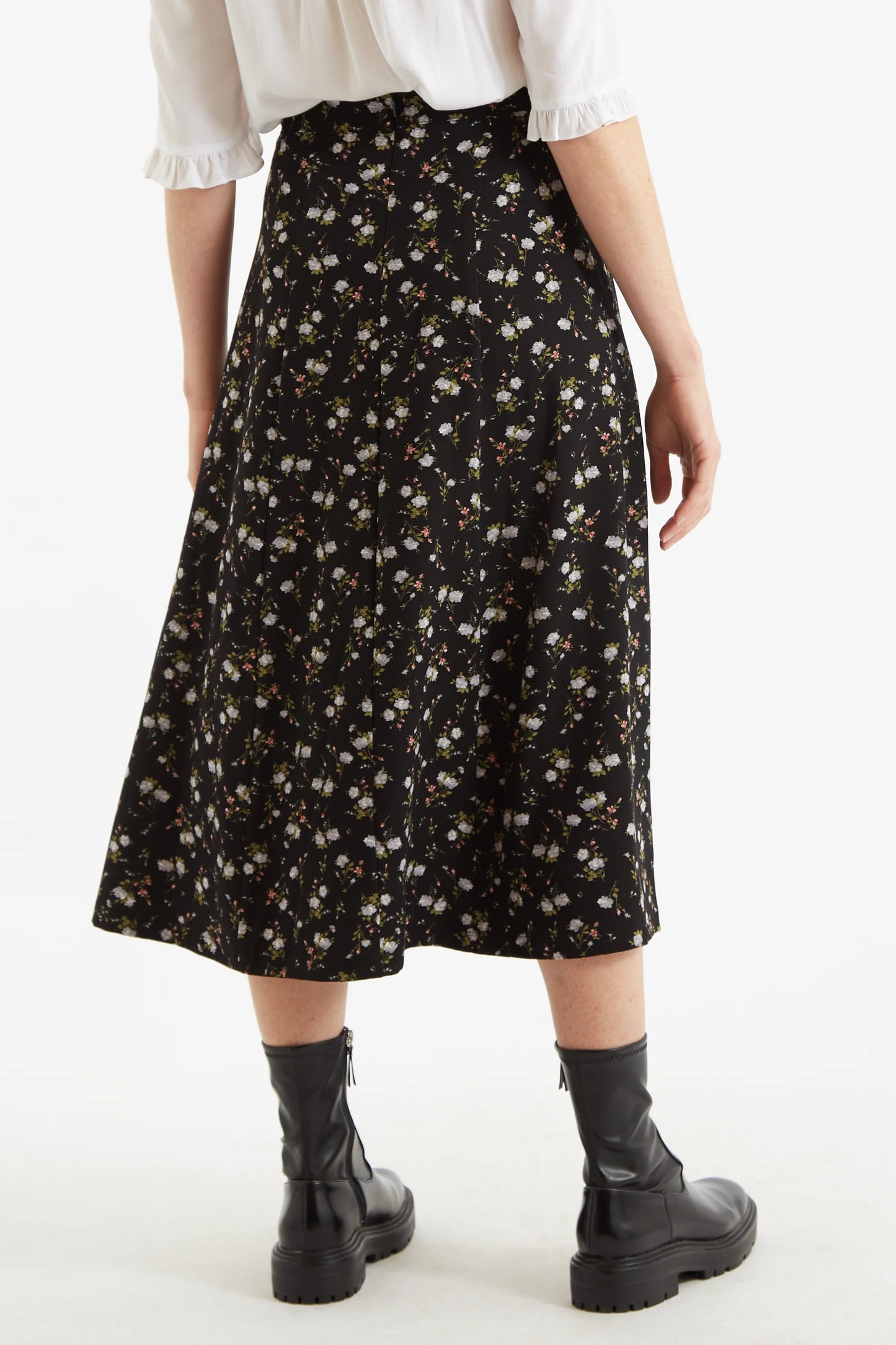 Kiyo Slavic Flowers Midi Skirt