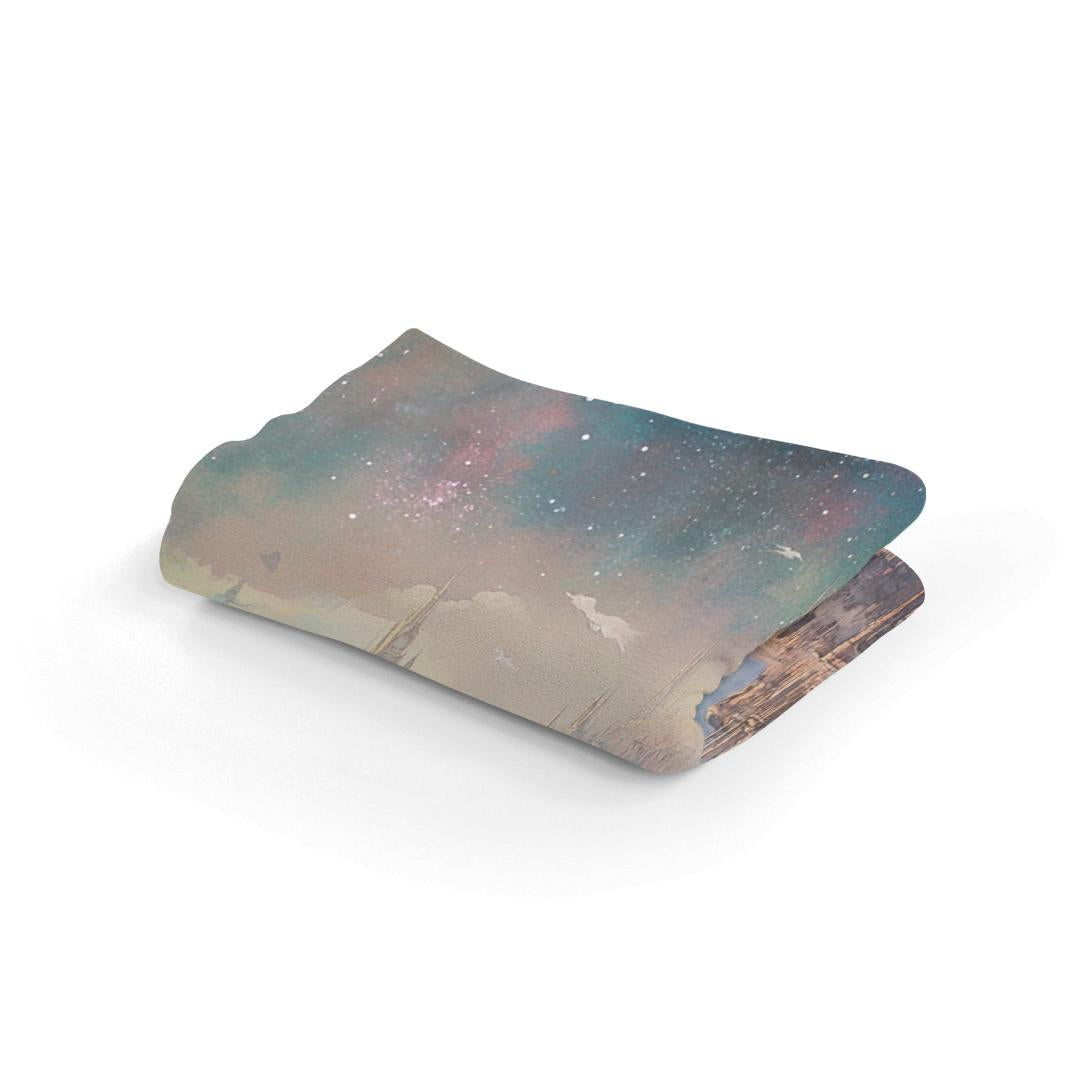 Moonlit Floating City Blanket