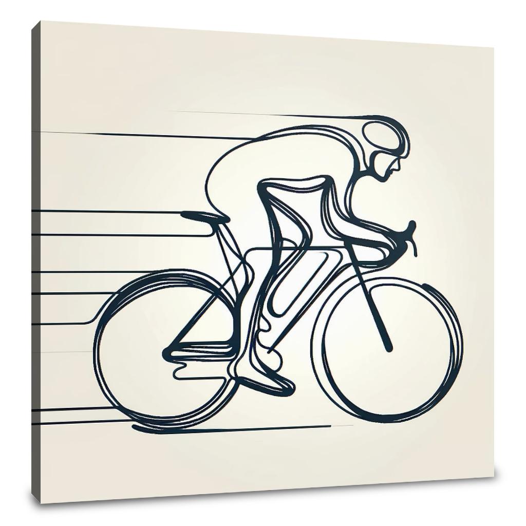 Dynamic Cyclist Canvas