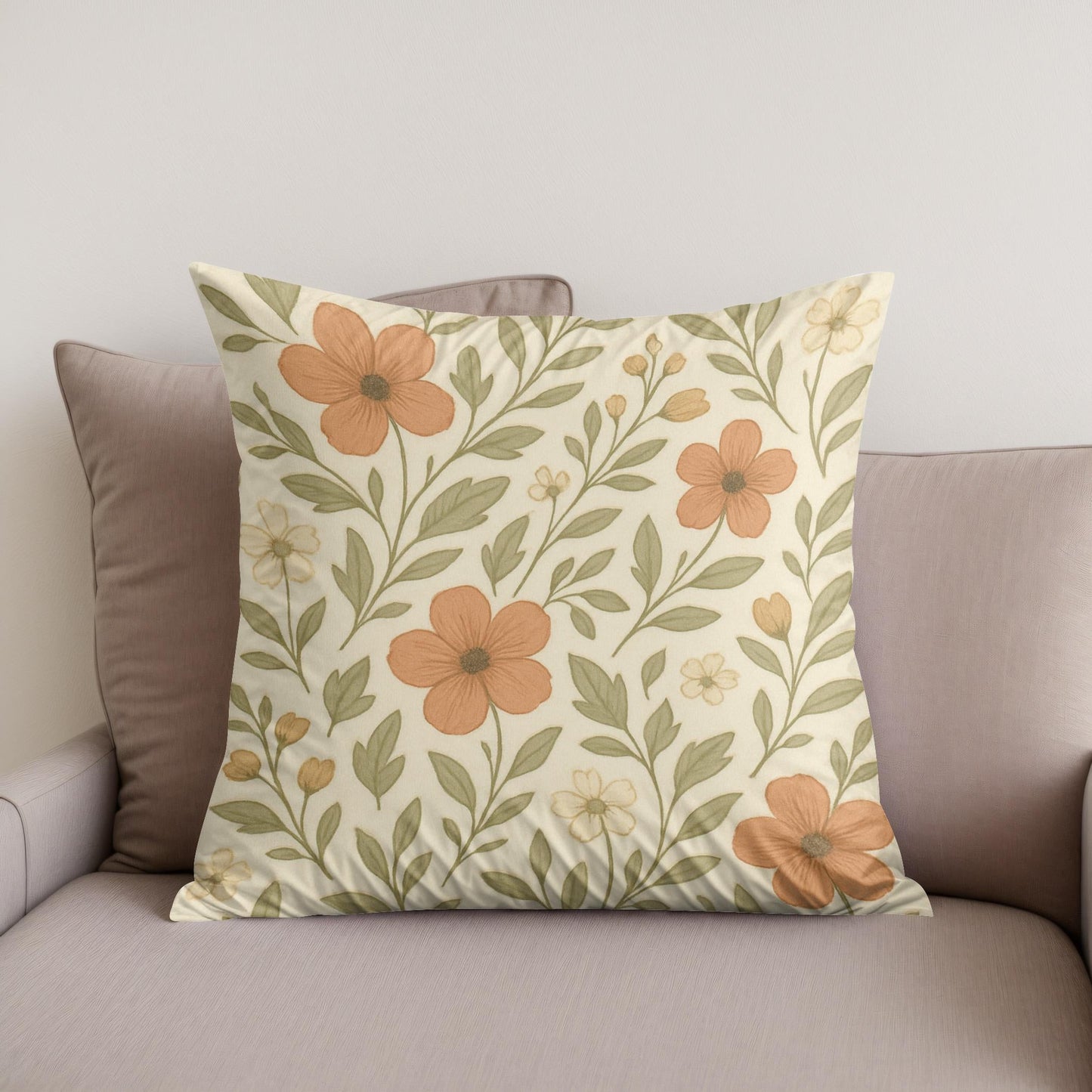Terracotta Bloom Cotton Cushion