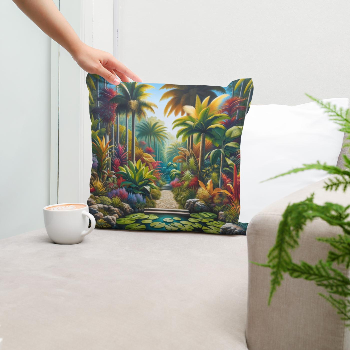 Tropical Oasis Cotton Cushion