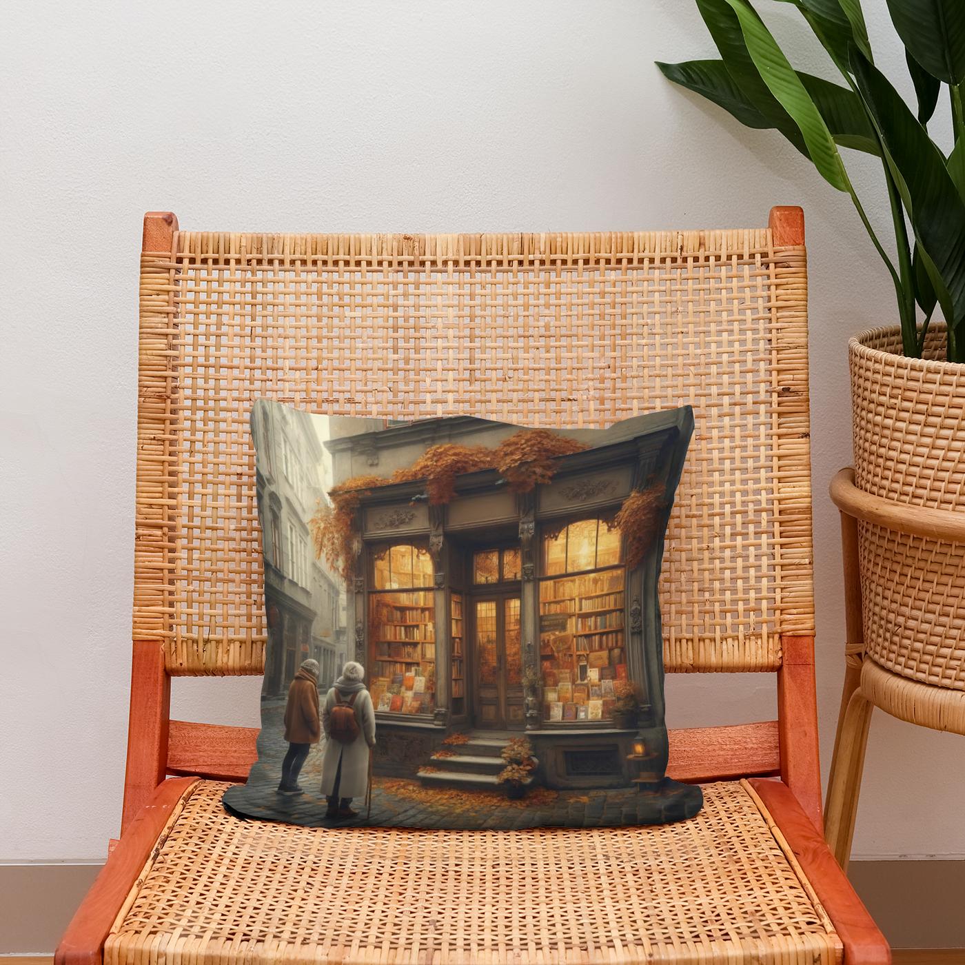 Cozy Autumn Reads Cotton Cushion
