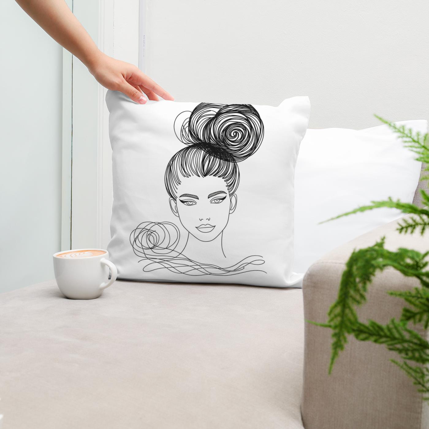 The Elegant Bun Cotton Cushion